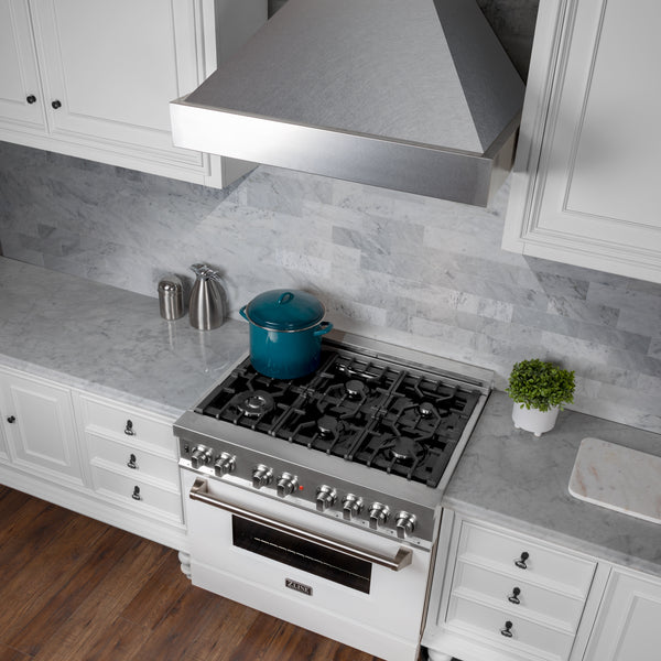 ZLINE 36" Designer Series Ducted Wall Mount Range Hood in Fingerprint Resistant Stainless Steel (8656S-36)