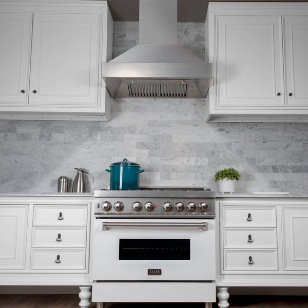 ZLINE 36" Designer Series Ducted Wall Mount Range Hood in Fingerprint Resistant Stainless Steel (8656S-36)