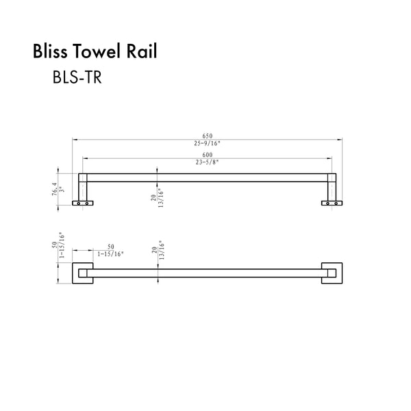 ZLINE Bliss Towel Rail in Champagne Bronze (BLS-TR-CB)