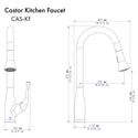 ZLINE Castor Kitchen Faucet in Chrome (CAS-KF-CH)