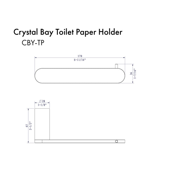 ZLINE Crystal Bay Toilet Paper Holder in Polished Gold (CBY-TP-PG)