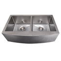 ZLINE 36 in. Niseko Farmhouse Apron Mount Double Bowl Kitchen Sink with Bottom Grid (SA50D)