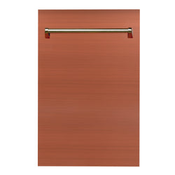 ZLINE 18 in. Dishwasher Panel in Copper with Traditional Handle (DP-C-H-18)