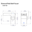ZLINE Diamond Peak Bath Faucet in Brushed Nickel (DMP-BF-BN)