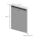 ZLINE 18 in. Dishwasher Panel in Unfinished Wood with Modern Handle (DP-UF-18)