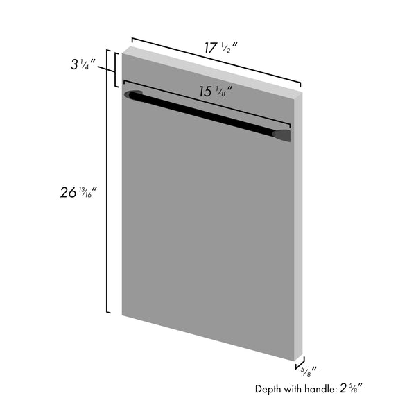 ZLINE 18 in. Dishwasher Panel in Oil Rubbed Bronze with Traditional Handle (DP-ORB-H-18)