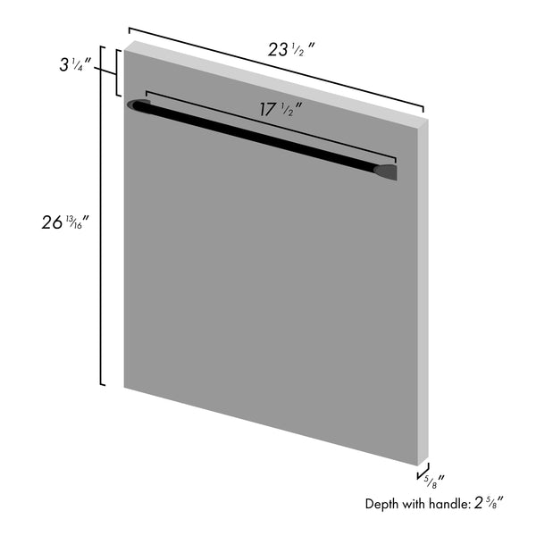 ZLINE 24 in. Dishwasher Panel in Oil Rubbed Bronze with Traditional Handle (DP-ORB-H-24)
