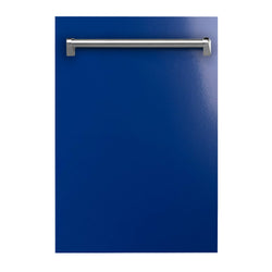 ZLINE 18 in. Dishwasher Panel in Blue Gloss with Traditional Handle (DP-BG-18)