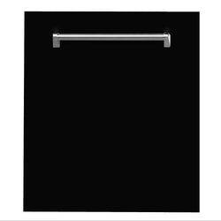 ZLINE 24 in. Top Control Dishwasher with Black Matte Panel and Traditional Style Handle, 52dBa (DW-BLM-24)
