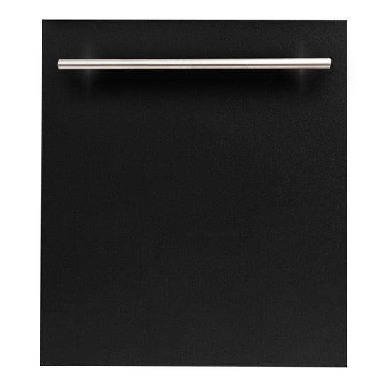 ZLINE 24 in. Top Control Dishwasher with Black Matte Panel and Modern Style Handle, 52dBa (DW-BLM-H-24)