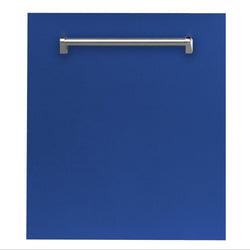 ZLINE 24" Dishwasher Panel in Blue Matte with Traditional Handle (DP-BM-24)