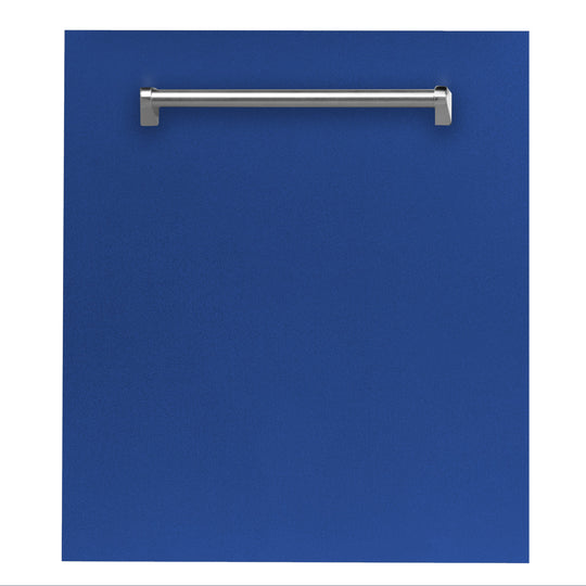 ZLINE 24" Dishwasher Panel in Blue Matte with Traditional Handle (DP-BM-24)