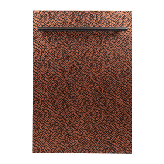ZLINE 18 in. Dishwasher Panel in Hand-Hammered Copper with Modern Handle (DP-HH-18)