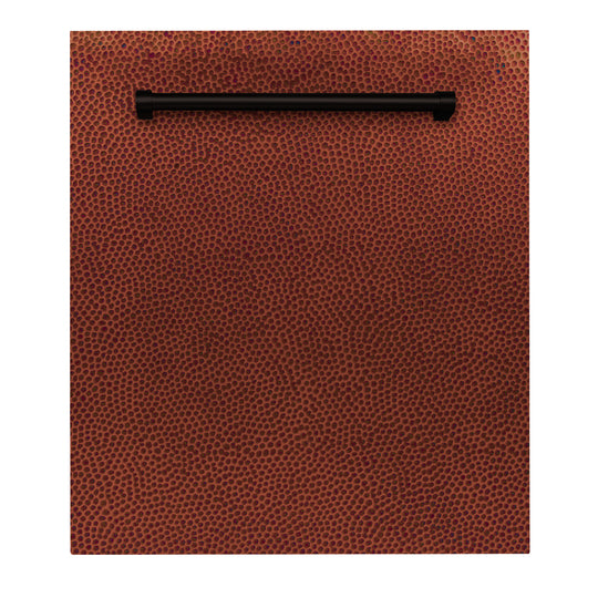 ZLINE 24" Dishwasher Panel in Hand-Hammered Copper with Traditional Handle (DP-HH-H-24)