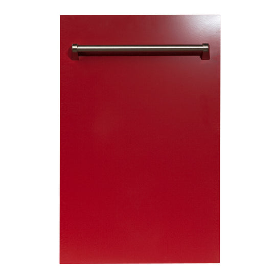 ZLINE 18 in. Dishwasher Panel in Red Gloss with Traditional Handle (DP-RG-18)