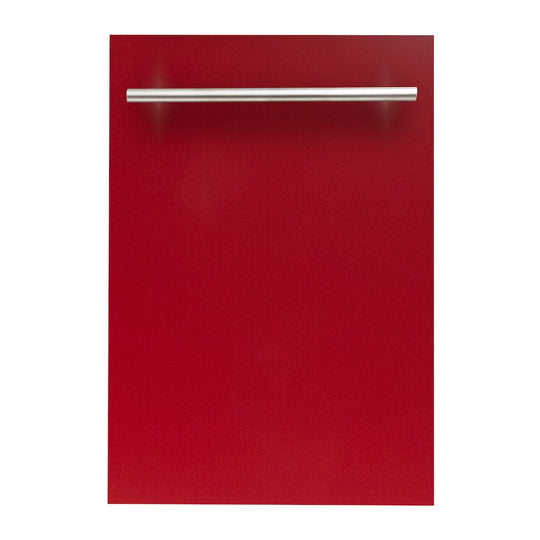 ZLINE 18 in. Dishwasher Panel in Red Gloss with Modern Handle (DP-RG-H-18)