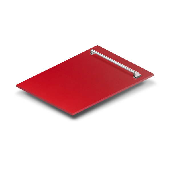 ZLINE 18 in. Dishwasher Panel in Red Matte with Traditional Handle (DP-RM-18)