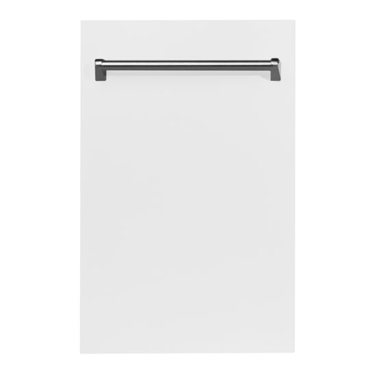 ZLINE 18 in. Dishwasher Panel in White Matte with Traditional Handle (DP-WM-18)