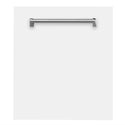 ZLINE 24 in. Top Control Dishwasher with Matte White Panel and Traditional Style Handle, 52dBa (DW-WM-24)