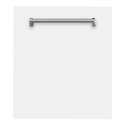 ZLINE 24 in. Top Control Dishwasher with Matte White Panel and Traditional Style Handle, 52dBa (DW-WM-24)