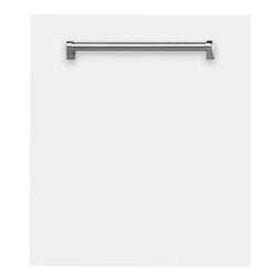 ZLINE 24" Dishwasher Panel in White Matte with Traditional Handle (DP-WM-24)