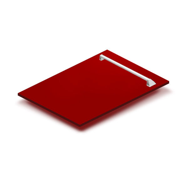 ZLINE 18" Tallac Dishwasher Panel in Red Matte with Traditional Handle (DPV-RM-18)