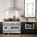 ZLINE 48 in. Convertible Vent Wall Mount Range Hood in Stainless Steel, Handle Open Box-Good Condition