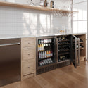 ZLINE 24 in. Monument 154 Can Beverage Fridge in Stainless Steel, Open Box-Good Condition