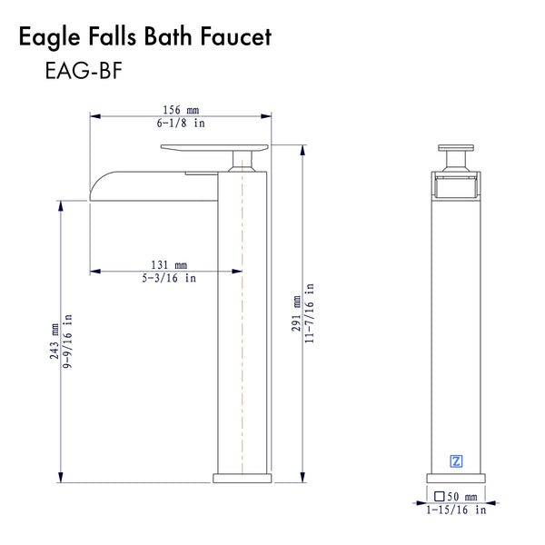 ZLINE Eagle Falls Bath Faucet in Brushed Nickel (EAG-BF-BN)
