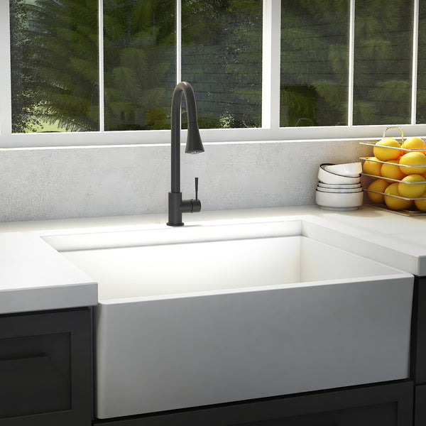 ZLINE Edison Kitchen Faucet in Matte Black (EDS-KF-MB)