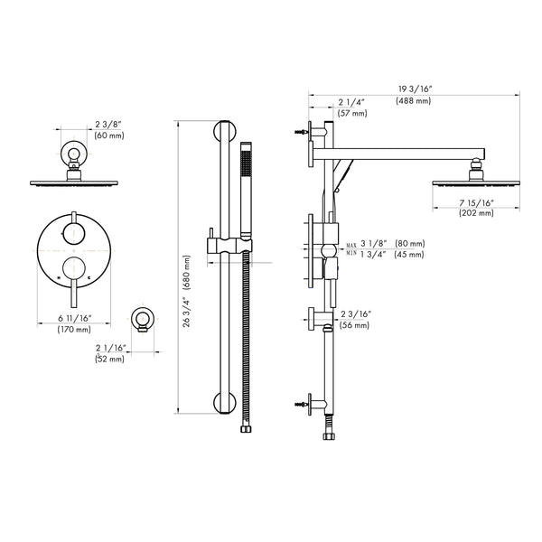 ZLINE El Dorado Shower System in Chrome (ELD-SHS-CH)