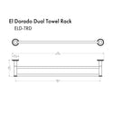 ZLINE El Dorado Double Towel Rail in Chrome (ELD-TRD-CH)