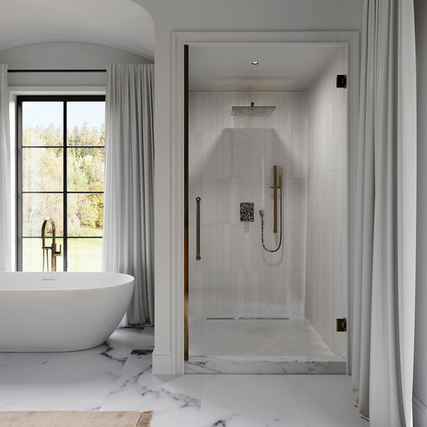 ZLINE Autograph Edition Crystal Bay Thermostatic Shower System in Polished Gold (CBY-SHS-T2-PG)