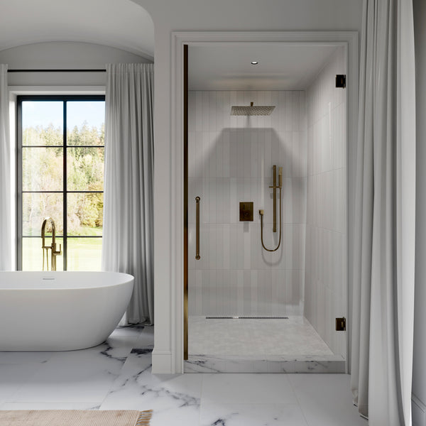 ZLINE Autograph Edition Crystal Bay Thermostatic Shower System in Polished Gold (CBY-SHS-T2-PG)