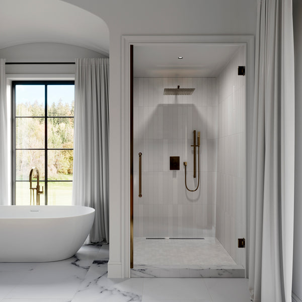 ZLINE Autograph Edition Crystal Bay Thermostatic Shower System in Champagne Bronze (CBY-SHS-T2-CB)
