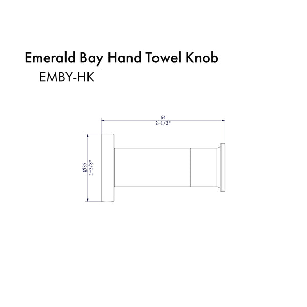 ZLINE Emerald Bay Towel Hook in Chrome (EMBY-HK-CH)