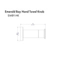 ZLINE Emerald Bay Towel Hook in Polished Gold (EMBY-HK-PG)