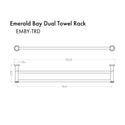 ZLINE Emerald Bay Double Towel Rail in Chrome (EMBY-TRD-CH)