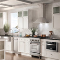 ZLINE 24 in. 2.8 cu. ft. Legacy Dual Fuel Range with 4 Burner Gas Cooktop and Electric Convection Oven in Stainless Steel, Open Box-Great Condition