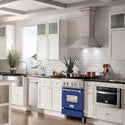 ZLINE 24 in. 2.8 cu. ft. Legacy Induction Range with 4 Element Cooktop and Electric Oven in Stainless Steel and Blue Matte Door, Open Box-Great Condition