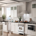ZLINE 24 in. 2.8 cu. ft. Legacy Induction Range with 4 Element Cooktop and Electric Oven in Satin Stainless Steel and White Matte Door, Open Box-Great Condition