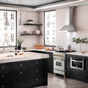 ZLINE Autograph Edition 24 in. 2.8 cu. ft. Legacy Dual Fuel Range with 4 Burner Gas Cooktop and Electric Convection Oven in Satin Stainless Steel and Champagne Bronze Accents, Open Box-Great Condition