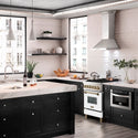 ZLINE Autograph Edition 24 in. 2.8 cu. ft. Legacy Dual Fuel Range with 4 Burner Gas Cooktop and Electric Convection Oven in Stainless Steel with White Matte Door and Champagne Bronze Accents, Open Box-Good Condition