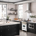 ZLINE Autograph Edition 24 in. 2.8 cu. ft. Legacy Dual Fuel Range with 4 Burner Gas Cooktop and Electric Convection Oven in Satin Stainless Steel with White Matte Door and Polished Gold Accents, Open Box-Great Condition