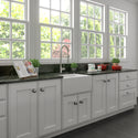 ZLINE 24 in. Venice Farmhouse Apron Front Reversible Single Bowl Fireclay Kitchen Sink with Bottom Grid in White Matte (FRC5120-WM-24)