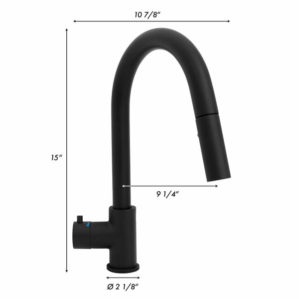 ZLINE Gemini Touchless Kitchen Faucet in Matte Black (GEM-KFS-MB)