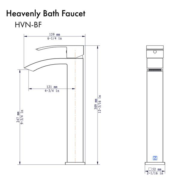 ZLINE Heavenly Bath Faucet in Gun Metal (HVN-BF-GM)