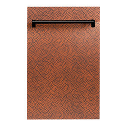 ZLINE 18 in. Dishwasher Panel in Hand-Hammered Copper with Traditional Handle (DP-HH-H-18)
