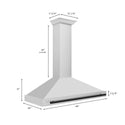ZLINE 48 in. Autograph Edition Convertible Stainless Steel Range Hood with Stainless Steel Shell and Matte Black Accents (KB4STZ-48-MB)