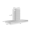 ZLINE 48" Convertible Vent Wall Mount Range Hood in Stainless Steel (KE-48)